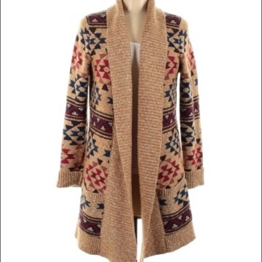 Lucky Brand Cardigan Sweater southwest design